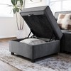 Chenille Reversible Sectional Sofa, 9-Seater Modular Sectional Sofa, U-Shape Modular Couch Storage Seats Ottomans with Chaise - 3 of 4