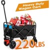 RISOKEYS Foldable Wagon Cart,with - Heavy-Duty Steel Frame & 600D Polyester,Folding Design for Beach, Camping,Groceries - 2 of 4