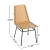 Christopher Knight Home Wtroup Rattan Webbing Iron Frame Dining Chair - 3 of 4