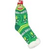 Elf Socks I Love You Fair Isle Sweater Knit Faux Shearling Lined No-Slip Slipper Socks - 4 of 4