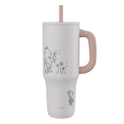 Zak Designs 40oz Stainless Steel Vacuum Insulated Tumbler with Silicone Straw Disney Winnie the Pooh