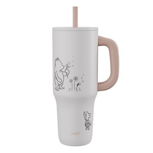 Zak Designs 40oz Stainless Steel Vacuum Insulated Tumbler with Silicone Straw - 1 of 4