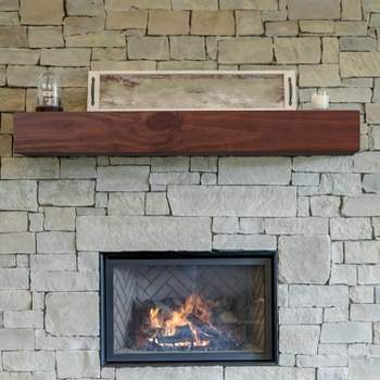 Mantels Direct Dakota Rustic Wood Fireplace Mantel Shelf
