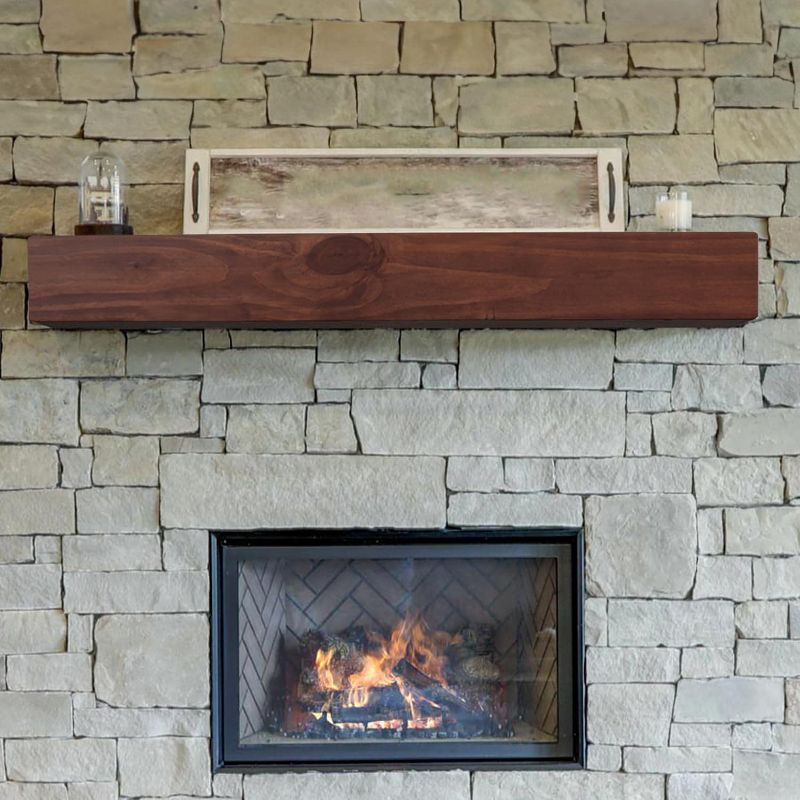 Mantels Direct Dakota Rustic Wood Fireplace Mantel Shelf, 1 of 10