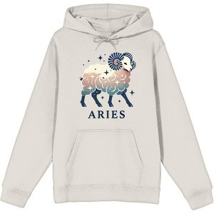 Aries Zodiac Sign Adult Long Sleeve Hoodie - 1 of 2
