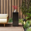 Wood-Look Square-Column MGO End Table, H33.75in,Wood-Like Distressed Finish, Mix with Different Heights, Indoor Outdoor Use,Black Color - 3 of 4