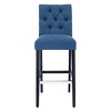 WestinTrends 29" Upholstered Linen Fabric Tufted Bar Stool Chair - 3 of 4