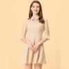 INSPIRE CHIC Women's Keyhole Mesh Sheer Half Sleeve Retro Gothic Cocktail Party Vintage Dress - 3 of 4