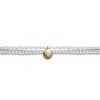 Sterling Silver and 14K Yellow Gold-Plated Pearl Chain Anklet with Dangling Shell, featuring a blend of classic elegance and beach-inspired charm. - 3 of 3