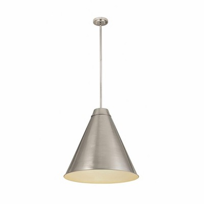 Eaton 24" Brushed Nickel Industrial Pendant Light