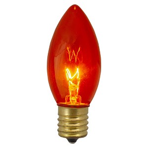 Northlight Set of 4 Orange C9 Transparent Christmas Replacement Bulbs - 3" - 1 of 3