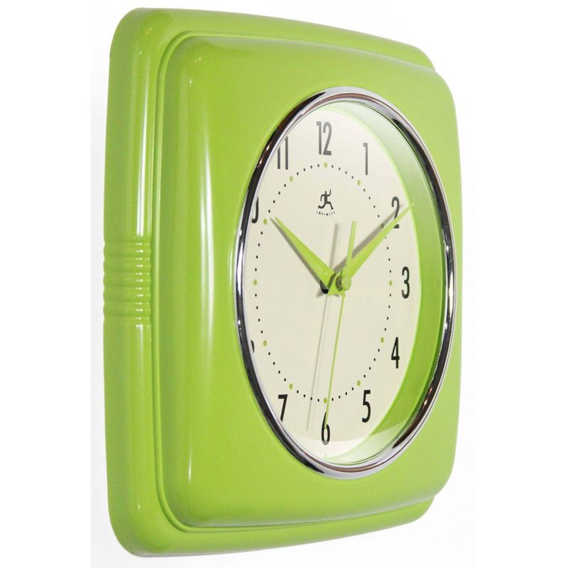 9" Square Retro Wall Clock - Infinity Instruments, 3 of 8