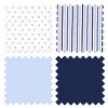 Bacati - Little Sailor Anchor Boat Blue Navy 10 pc Crib Bedding Set with Long Rail Guard Cover - 4 of 4