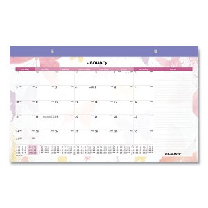 Watercolors Monthly Desk Pad Calendar, Butterfly Artwork, 17.75 x 11, White Sheets, Purple Binding, 12-Month (Jan-Dec): 2025 - 1 of 4