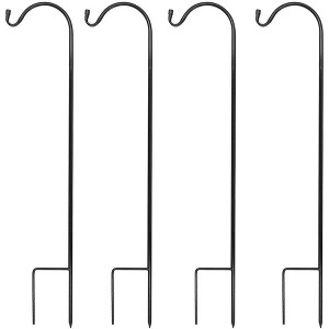 Sorbus Set of 4 Shepherds Hooks for Outdoor - Extendable Garden Stakes for Plants, Lights, Lanterns, Flower Baskets, and More - 1 of 4