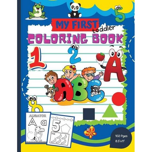 Download My First Toddler Coloring Book Large Print By Eightidd Fun Time Paperback Target