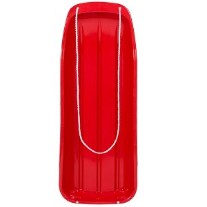 Best Choice Products 48in Kids Outdoor Plastic Sport Toboggan Winter Snow Sled Board Toy w/ Pull Rope - 1 of 4