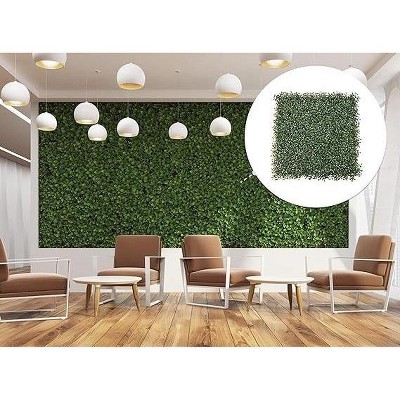 20'' x 20'' Green Artificial Boxwood Wall Panels Pack of 6