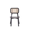 Set of 2 Versailles Square Dining Chairs Black/Natural - Manhattan Comfort: Ash Wood Frame, Rattan Detail, Ergonomic Seat - 3 of 4