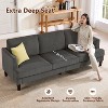 Gericco 3 Seater Sofa Couch with Deep Seats, 89" Mid Century Modern Upholstered Sofa, Comfy Corduroy Sofas with Armrests - 3 of 4