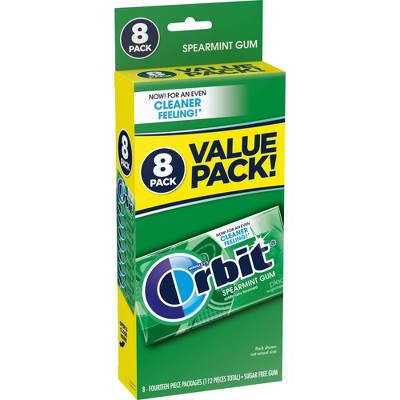 Orbit Gum Spearmint Sugar Free Chewing Gum - 30ct : Target