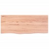vidaXL Wall Shelf Light Brown 39.4 in.x15.7 in.x0.8 in. Treated Solid Wood Oak - 4 of 4