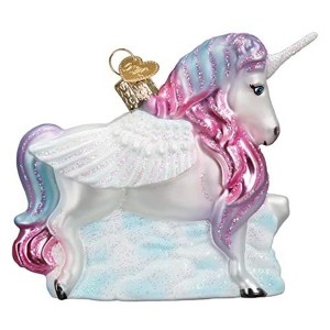 Old World Christmas Blown Glass Ornament, Alicorn - 1 of 4