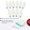 Unique Bargains Teaching Detachable Rubber Head 10 Digits Numerals Stamps Block Green - 4 of 4