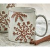 tagltd Winter Snowflake Travel Mug Stoneware Silicone Gasket Stoneware Lid 16 oz - image 3 of 3