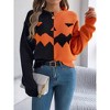 Halloween Women's Star Pattern Crew Neck Drop Shoulder Casual Sweater Pullover Knitwear - 4 of 4