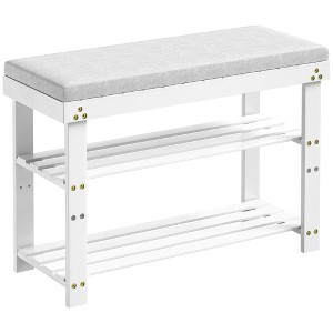Chery Life Bamboo Shoe Bench, 3-Tier Shoe Rack, Adjustable Shelves - 1 of 4