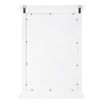Rustic White Wood Full Length Rectangular Wall Mirror