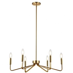 Dainolite Clayton 6 - Light Chandelier in  Aged Brass - 1 of 1