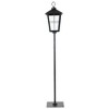 Northlight 43.75" Matte Black Candle Lantern with Wreath Holder - 3 of 4