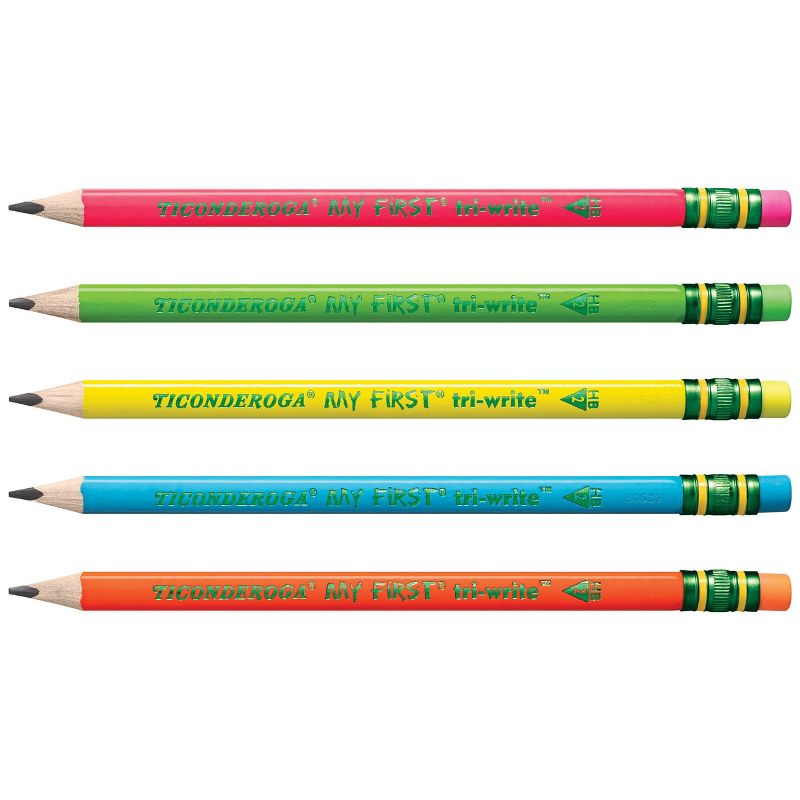 12pk #2 Wood Pencils My First Neon - Ticonderoga, 3 of 6