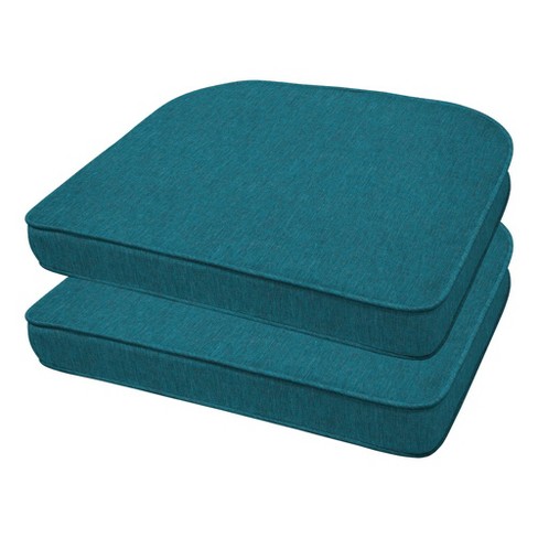 Sweet Home Collection Indoor-Outdoor Reversible Patio Seat Cushion Pad 4 Pack