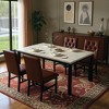 Hooseng 5-Piece Dininng Room Table Set with 4 Uphosltered Dining Chairs, Faux Marble Table Top and Metal Frame Space-Saving Dining Table Set for 4 - 3 of 4