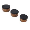 S'well Food Canister Set Teakwood: Stainless Steel Storage, Dishwasher-Safe, Silicone Lid, 3-Piece Set - 3 of 4