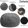Hooseng 6FT Giant Beanbag Chairs with Memory Foam Filled, Ultra Soft Lazy Sofa for Living Room Bedroom, Grey - 2 of 4