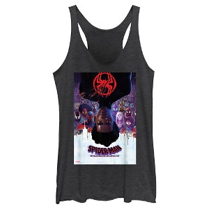 Women's Spider-Man: Across the Spider-Verse Miles Morales Movie Poster Racerback Tank Top - 1 of 4