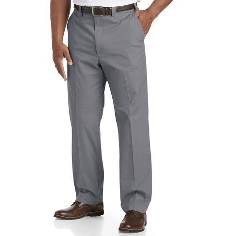 Oak Hill by DXL Big and Tall Pleated Premium Stretch Twill Pants 