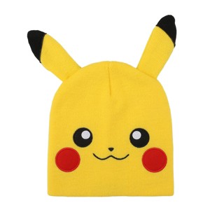 Pokémon Pikachu Big Face Yellow Cuffless Beanie - 1 of 4