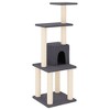 vidaXL Cat Tree Dark grey Engineered wood, Plush, Sisal Medium - 2 of 4