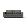 UNISOAR 85" Modern 3-Seater Sofa in Natural Linen, Deep Seat with Upholstered Cushion & Detachable Cover, for Small Spaces, Beige/Dark Gray/Light Gray - 2 of 4