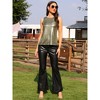 INSPIRE CHIC Women's Party Shiny Sleeveless Keyhole Back Club Metallic Tank Top - 2 of 4