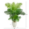 Nearly Natural 62-in Hawaii Palm Artificial Tree in White Planter - 2 of 3