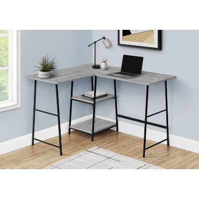 Transitional 48" Grey Laminate Corner Home Office Desk