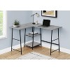 Monarch Specialties Computer Desk Home Office Corner Storage Shelves 48InchL L Shape Work Laptop Metal Laminate Grey Black Contemporary Modern - image 2 of 4