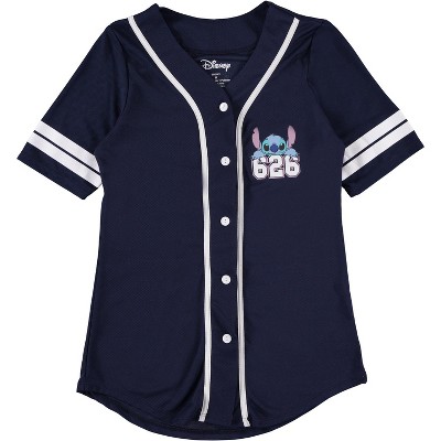 Ladies Lilo and Stitch Shirt - Ladies Classic Lilo and Stitch Baseball Jersey - Disney Lilo and Stitch Mesh Jersey