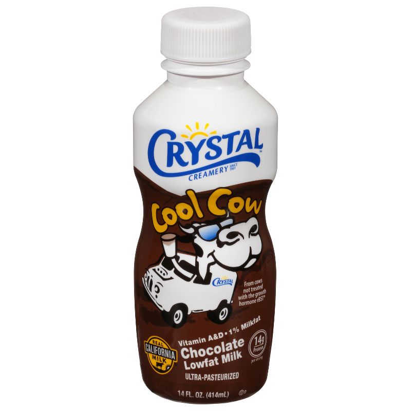 Crystal Cool Cow 1% Lowfat Chocolate Milk - 14 fl oz, 1 of 8